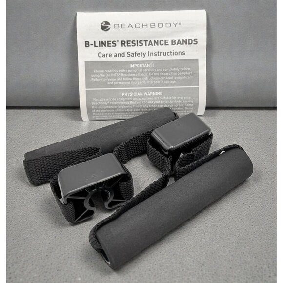 Beachbody Other - Beachbody Resistance Band Handles Set Black Foam Grip Lightweight Durable